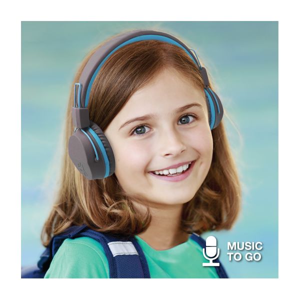 Jlab - JBuddies Kids Wireless Headphones - Grey/ Blue