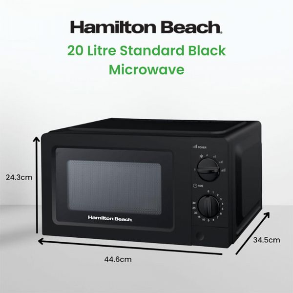 Hamilton Beach 20L, 700W Microwave - Black