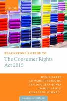 Blackstone's Guide to the Consumer Rights Act 2015 (ePub eBook)