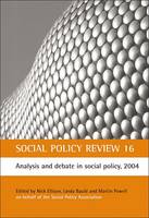 Social Policy Review 16: Analysis and debate in social policy, 2004 (PDF eBook)