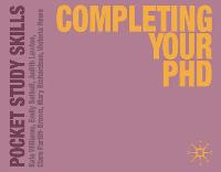 Completing Your PhD (PDF eBook)