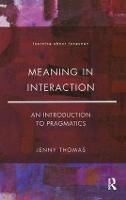 Meaning in Interaction: An Introduction to Pragmatics