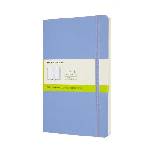 Moleskine - Notebook LARGE PLAIN HYDRANGEA BLUE Soft Cover COVER