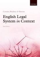 English Legal System in Context 6e