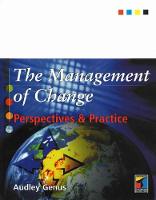 Management of Change, The: Perspectives and Practice