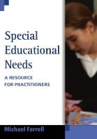 Special Educational Needs: A Resource for Practitioners (PDF eBook)