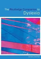 Routledge Companion to Dyslexia, The