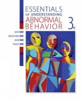 Essentials of Understanding Abnormal Behavior (PDF eBook)