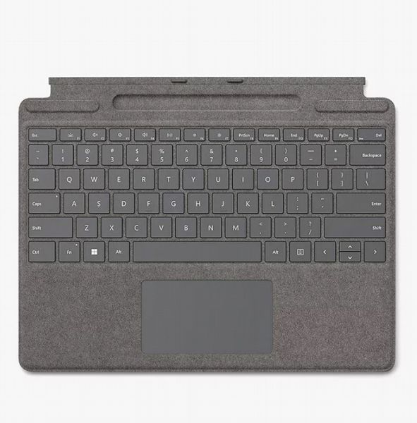 Microsoft Surface Pro Signature Type Keyboard Cover for Surface Pro 8 and Surface Pro X, Platinum